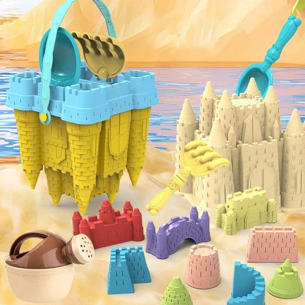 2026 New And Kit With Molds Watering Can Rake Shovel Sand Castle Toys Beach For Kids Outdoor 250227 Toys
