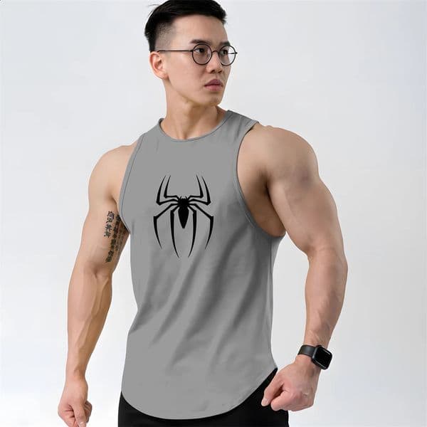 Summer Men Clothing Gym Tank Tops Sportswear Quick-drying Sleeveless T Shirt Workout Fitness Vest Breathable Singlets 250227BJ