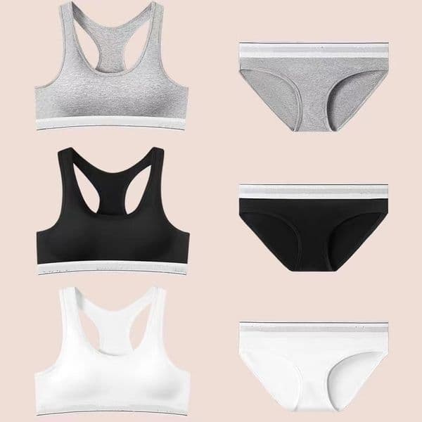 Underpants designer womens clothing quality sports underwear bras sets cotton black gray soft breathable fashion shorts letters wide band letter pants