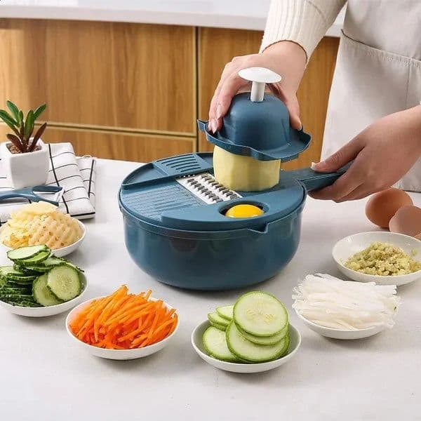 Multi-function Vegetable Chopper Grater Multifunction Veggie Cutter Food Slicer with Container for Kitchen 250225