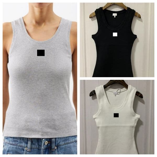 women Designer Tank Top Pullover Pure White Slveless Cropped Tanks Embroidered Cotton-blend Letter Shorts Outfits Solid Elastic Backless T T260504