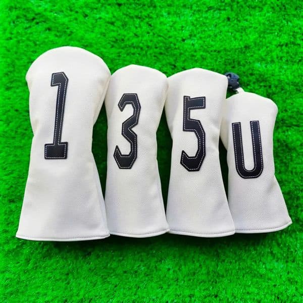 Golf Club 135U Wood Head covers Driver Fairway Woods Cover PU Leather Head Covers Set Protector Large number 250228
