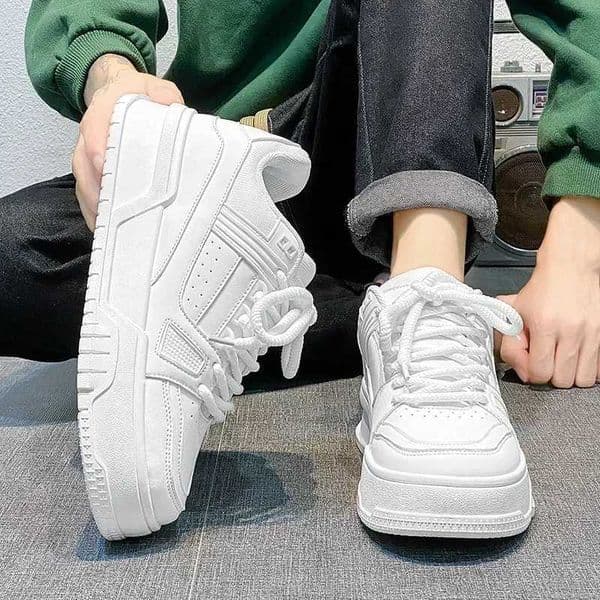 Mens Sneakers White Leather Casual hot Cfortable Running for Men Platform Sport Shoes Zapatillas Hbre Z250301