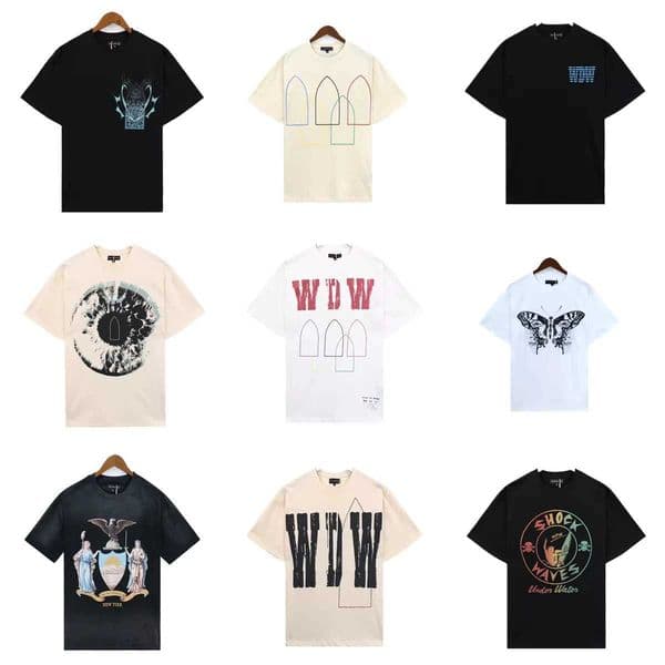 Women's T-Shirt Luxury T Shirt for Men Yao888 WDW Vintage Fashion Brand Tops Casual Short Sleeve Oversize Men Clothing Graphics Print 100%cotton J250225