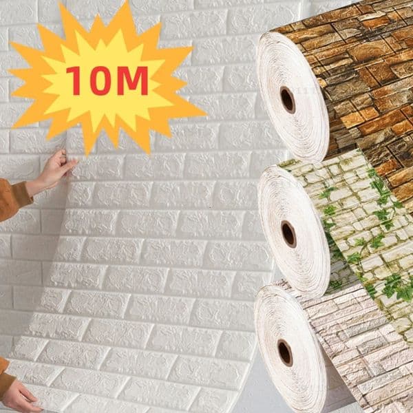 70cmx1510m 3D Wallpaper Decoration Selfadhesive Antique Foam Brick Living Room Bedroom Waterproof 3d Wall Sticker w250228