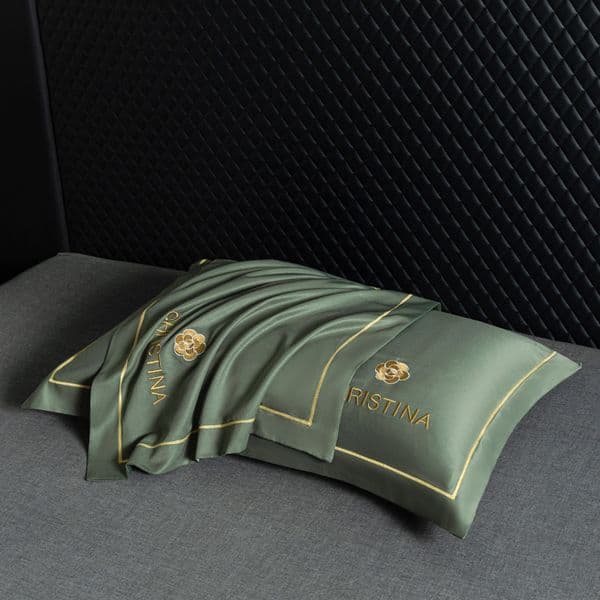 Europe/ us cold comfort ice silk single and double person monoembroidered pillowcase