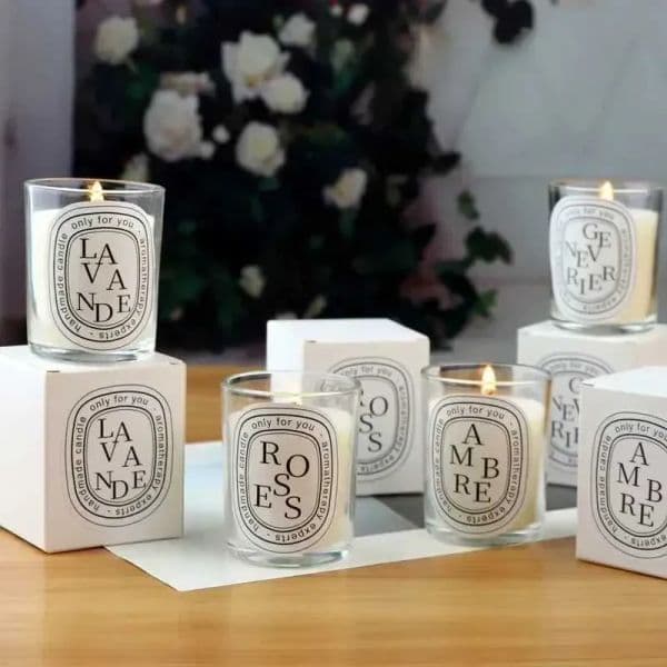 Aromatherapy Jar Candle Gifts Women, Natural Soy Wax Amber Set, Scented Candles Set for Birthday Valentine Mother's Christmas Day Present
