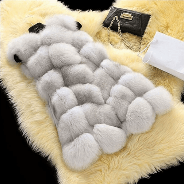 Luxury High Imitation Women Faux Fur Vest Long Coat Winter Woman Warm Thick Splice Jackets Female Waistcoat Outwear