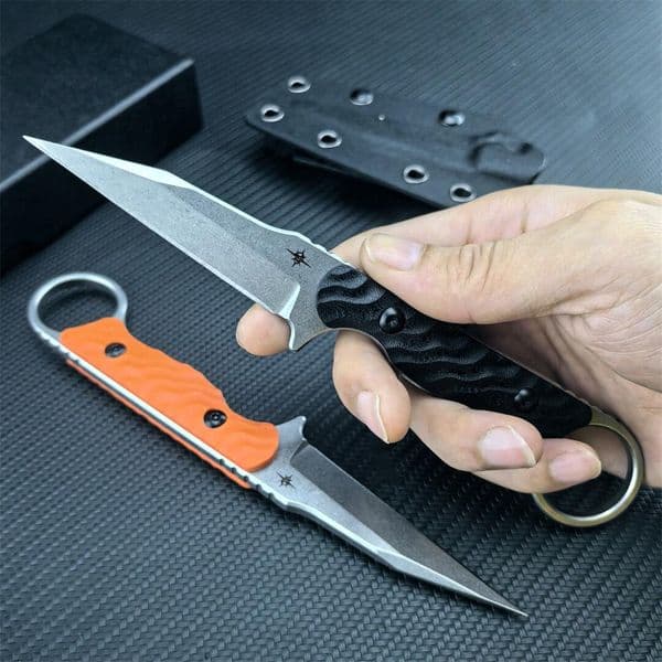 Toor Knives Shank Fixed Blade Knife 3.15 440c Blade, Black G10 Handles