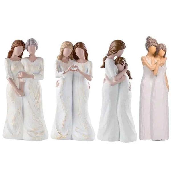 Standing Mother Hugging Daughter Statue Meaningful Family Moments Desktop Ornaments Memorial Gifts Daughter Gift from Mom M250303