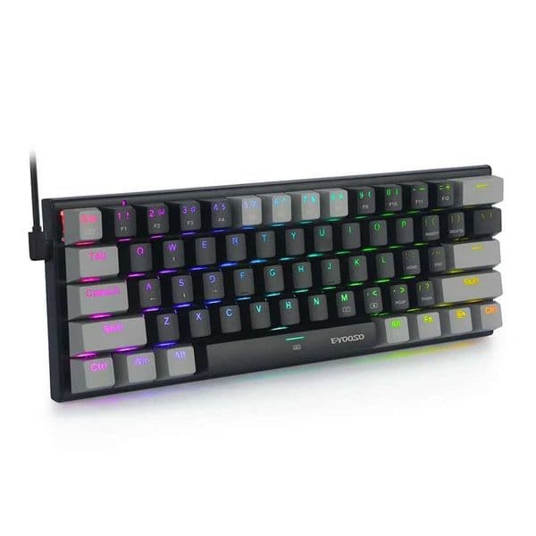 Good 61 Keys Mechanical Keyboard Game Keypad RGB Backlight Type-C USB Wired Waterproof 60% PC Gaming Keyboard for PC Desktop Z250304