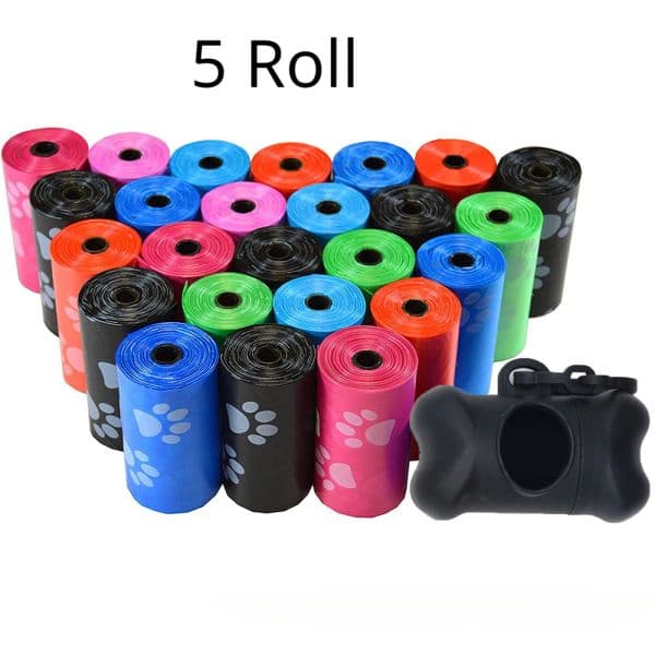 Solid Color Printed Pet Garbage Clean Dog Walking Portable Poop Bag For Dogs Litter and Housewife Bags ddmythur