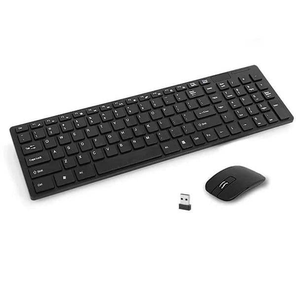 Ultra thin keyboard and mouse combination kit 2.4G wireless USB keyboard and mouse kit suitable for Office home laptop desktop Z250304
