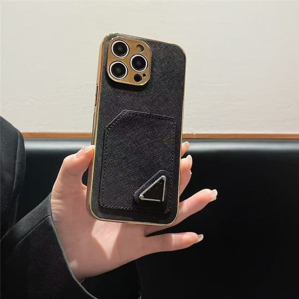 Luxury card pocket Phone Case for women men iPhone 16Pro Max case Leather, Designer iPhone Case 15 Plus 15promax 16 14promax 14 13 12 11 Shockproof Phone Cover