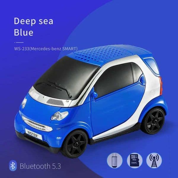 Taxi Shaped Mici Speaker Portable Stereo Wireless Speaker Supports TF Card FM Radio AUX Car Mini Speaker Z250304