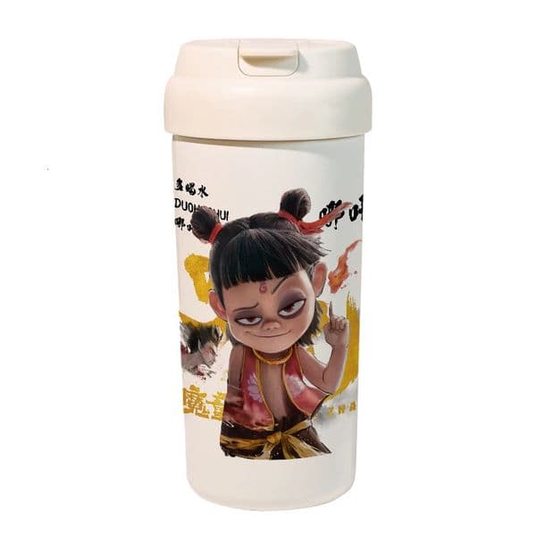 Day 2 Demon Boy Troubled Sea Animation Peripherals Double Drink Straw Thermos Cup Gift Outdoor Students 250304
