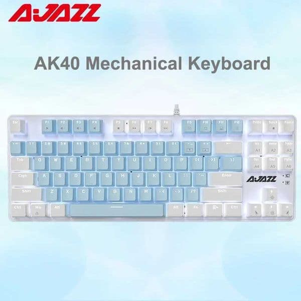 Ajazz AK40 USB Gaming Mechanical Keyboard 87 Keys Backlight Type-C Wired Keyboard Game Blue Red Switch for PC Laptop Desktop Z250304