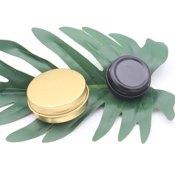 15ml Aluminum Screw Top Tins | Empty Lip Balm Jars & Cosmetic Containers (White, Gold, Black) YY