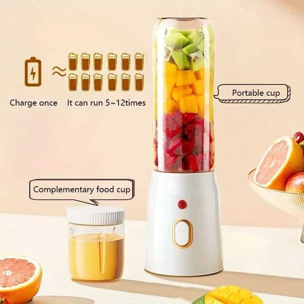 Portable Smoothie Blender Mini Juicers USB Rechargeable Juicer Cup 6 Blades Multifunction Smoothie Milkshake Juice MachineXJ250305