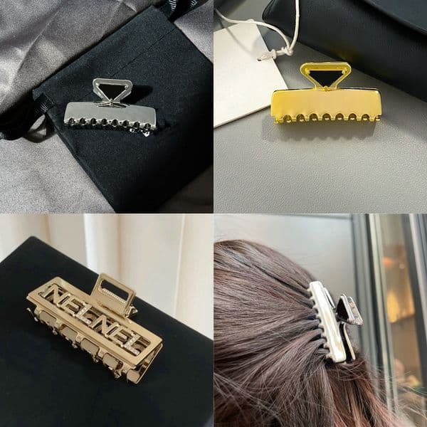 Women Small Geometric Metal Hair Clip Claw Clamps Silver Gold Color Hair Clip Claws Designer Jewelry cessories Hairpin Z260601