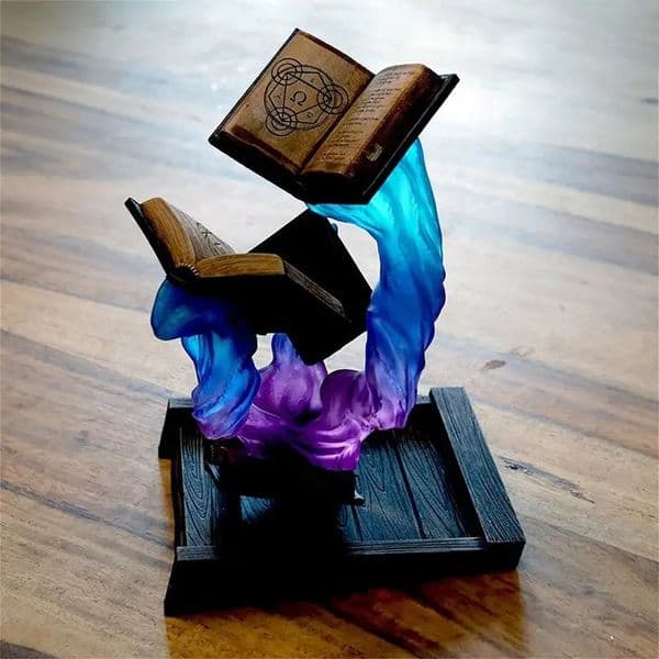 Tomes Of Magics Dice Tower Magics Dice Tray Big Book Ornaments Large Garden Gnome Sculpture Statue Decoration For Game D D RPG 250304