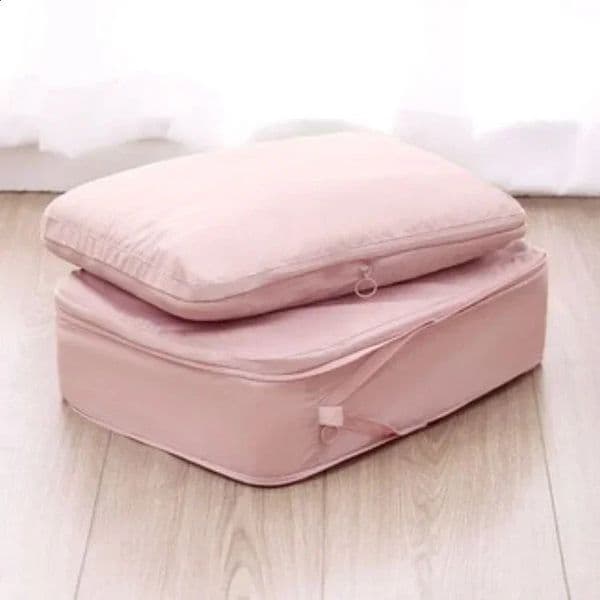 Ship from US 1pc Portable Travel Compression Packing Cubes Suitcase Clothes Organizers Waterproof Luggage Cases Drawer Large Capacity Bags 250305FBB