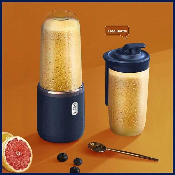 1 set of USB charging mini blender portable electric juicer stainless steel blade 2 cups juicerXJ250305