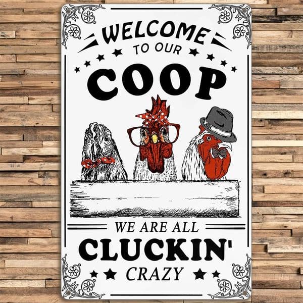 Update Wholesale Accessories Signs- Funny Farm Yard Fence Coop Caution Outdoor Decor Beware Of Chicken Sign Fun