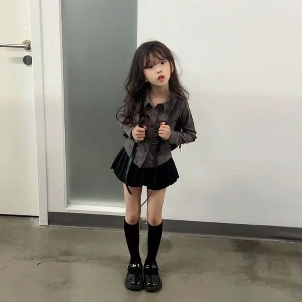 Childrens Clothing Set Shirt Short Skirt Fashion Two-piece Set Baby Girl Clothes Kids Clothes 250305