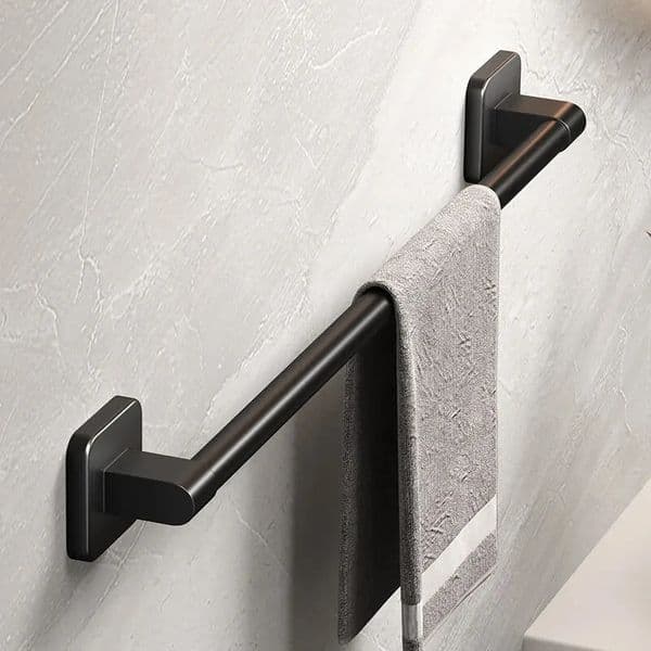 Wall Mounted Towel Rack Bathroom Storage No Drilling Horizontal Bar Kitchen Accessories 250306