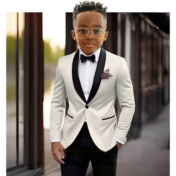 2026 New Boys Wedding Tuxedo Kids Suit Custom Jacket Pant 2 Piece Formal Party Clothes Teen Festival Blazer Costume Enfant Designer