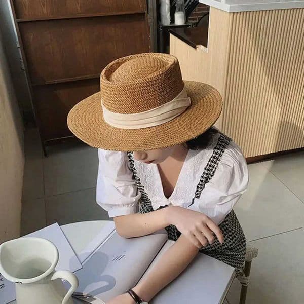 Straw Hat Large Wide Brim for Women Summe Travel Holiday Beach UV Sun Protection Panama Cap Fashion Femme Foldable Visors Hat W250307