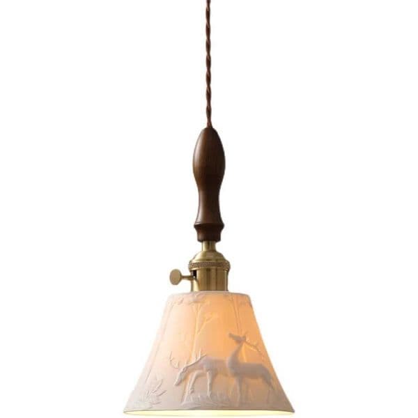 Modern Ceiling Pendant Light Rustic Ceramic Lampshade Bedroom Hanging Lamp Kitchen Island Loft Decoration Home Suspension Design X250307