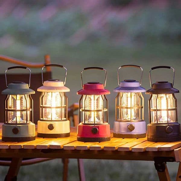 Portable Outdoor Camping Light Rechargeable Led Table Lamp 1200mAh Tent Handheld Horse Retro Lantern Lighting Led Camping Lamp X250307