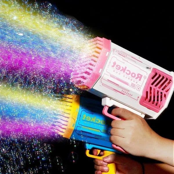 Childrens Outdoor Toy 40 Hole Bubble Machine Fully Automatic Blowing Lamp with Water 250304