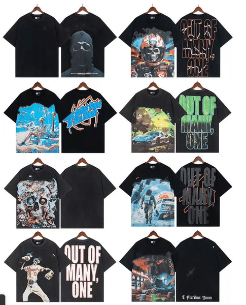 Godspeed Mens designer t shirt Graffiti tee shirt Hood Quality skull Y2K Hip-Hop Harajuku Streetwear Hip Hop Casual Loose short sleeve Casual top tees Clothes US S-XL