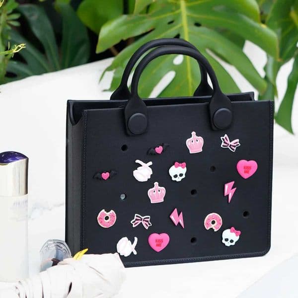 Soft rubber waterproof travel handbag outdoor womens handbag beach bag including shoulder strap lining suitable for shoe charm W250415