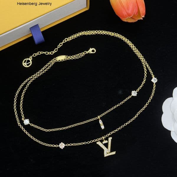 Necklace Designer High Quality Titanium Steel Gold Jewelry Fashion Designer Necklace Gift Mens Womens Long Letter Chains Necklaces Golden Chain Jewlery Party