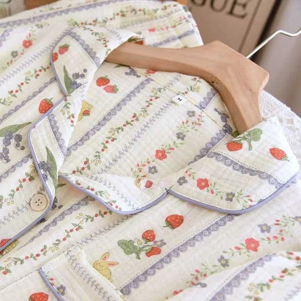 2026 New Lingerie Pyjamas For Women Summer/Spring Pajamas Pure Cotton Underwear pijamas woman Long Sleeve Sleepwear Womens Lingerie Set Floral Home Suit Free Sh 8