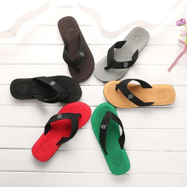 Sandals Shoes Men Summer Flip Flops High Quality Beach Antislip Casual Man Slippers 250304BANJIA