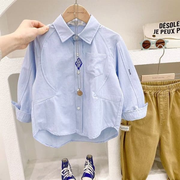 Ddmyshoesvip Boys And Autumn Handsome Long Sleeve Shirt Baby Spring New Street Explosion Thin Children S Top