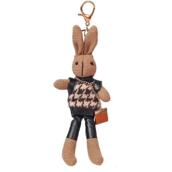 2026 New Rabbit Doll Keychain Animal Full Filling Decoration Exquisite Rabbit Pendant Bag Plush Toy Childrens Gift Accessories 250227 Zsz