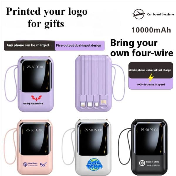 New Built In With Small And 20000mAh Llarge Capacity Portable Power Bank Super Fast Charging for gifts