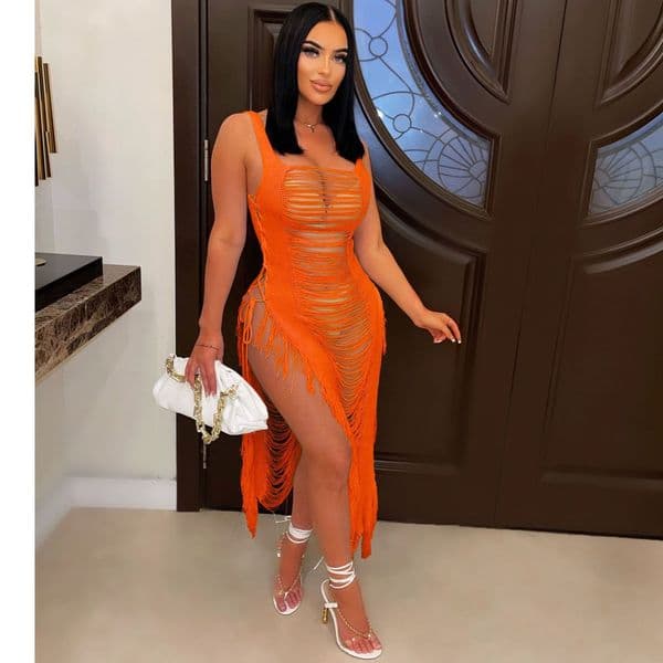 Women's Swimwear White Croche Beach Cover Up Sexy Bikini Cover-ups Hollow Out Party Dress Women Clothes Summer BeachWear Swim Suit 230710