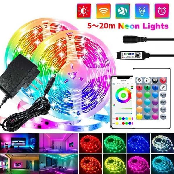 30 LED/meter LED strip Bluetooth application control with battery and US plug power used for home decoration and environmental lighting Z250311