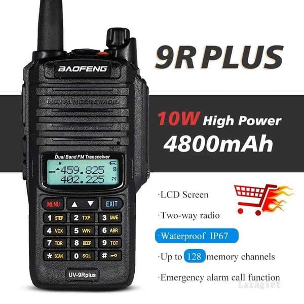 Waterproof intercom IP68 Baofeng UV-9R Plus 10km high-power 10W dual frequency bidirectional radio UHF VHF portable ham radio UV9RPLUS M250311