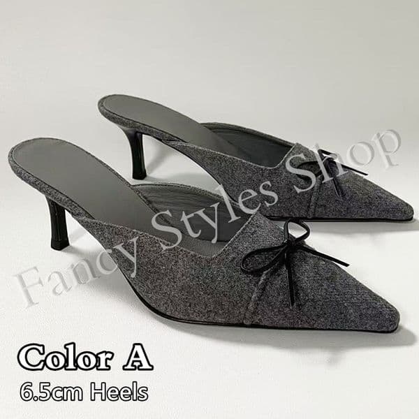 Premium Quality Women's Heels Sandals Gift for Women Summer Single Shoes with 6.5cm Heels