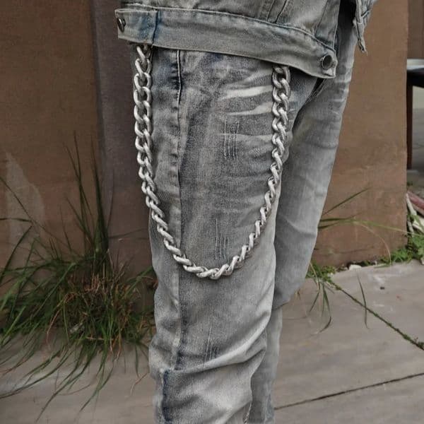 2025 Model Minimalism Cuba Pants Chain Unisex Ones Waist Concise Accessories Punk Hip Hop Key Chain Wholesaler 250303