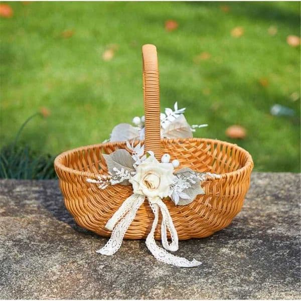 Weaving storage basket portable basket flower and plant pot desktop kitchen vegetable picnic and wedding storage basket container X250311
