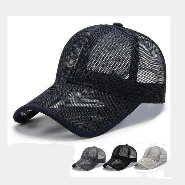 Summer Mens Open Brim Breathable Mesh Hat Outdoor Sports Sunscreen Baseball Womens Sunhat 250311